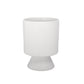 Dolomite Ceramic Pot Matte White-9.75"H