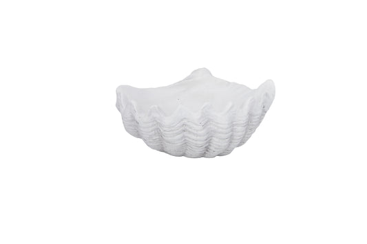 Polyresin Shell Planter White-5.75"H