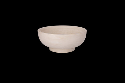 Terracotta Bowl Large Matte Finish White-6.00"H