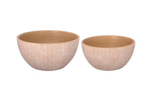 Terracotta Pot Set of Two Dark Khaki-7.50"H