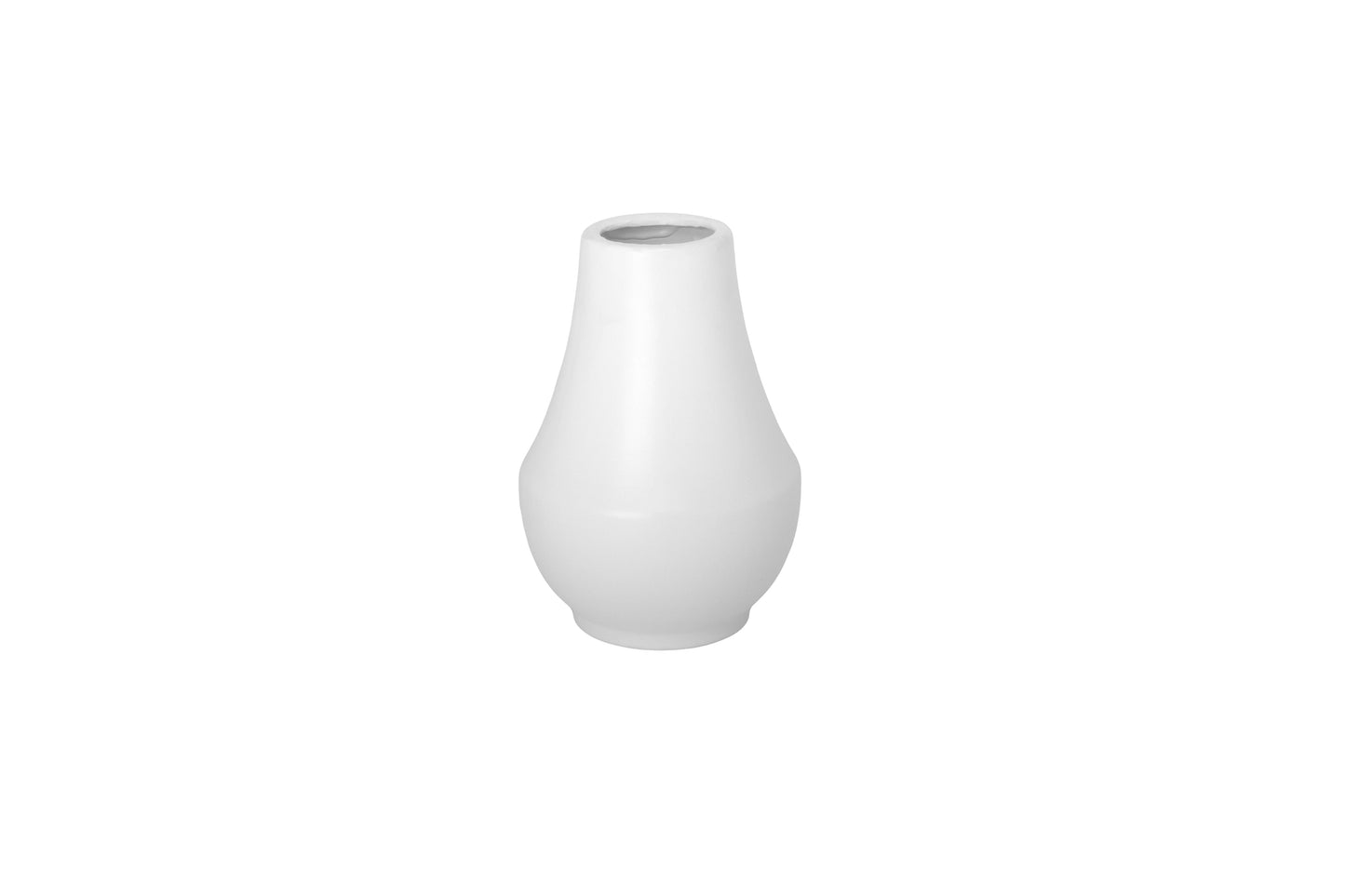 Ceramic Vase Matte Finish White-8.00"H