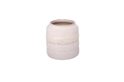 Ceramic Pot White-7.50"H