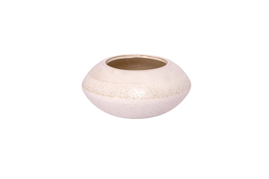 Ceramic Pot White-4.75"H