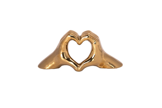 Ceramic Hand Titanium Gold-4.25"H