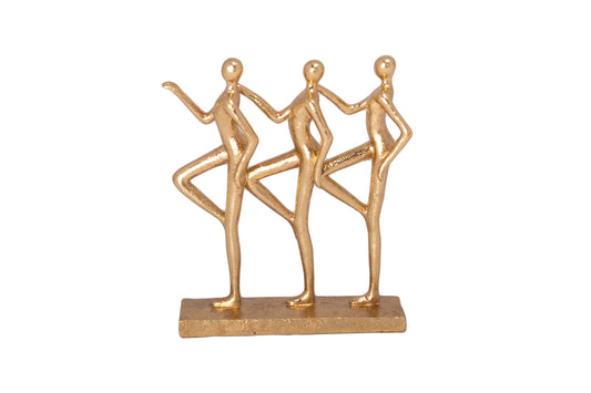 Resin Three Ladies Figure Gold-9.25"H