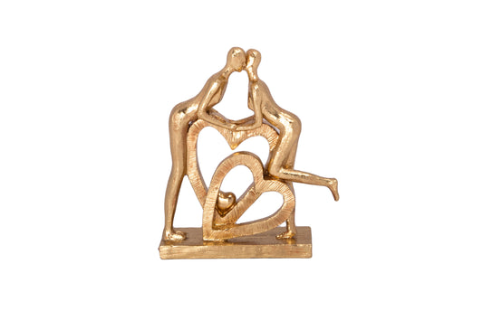 Resin Lovers Figure Gold-9.75"H