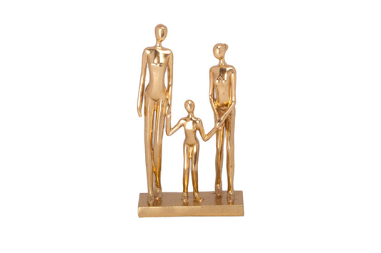 Resin Family Figure Gold-9.75"H