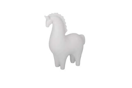 Resin Horse Figure White-9.25"H