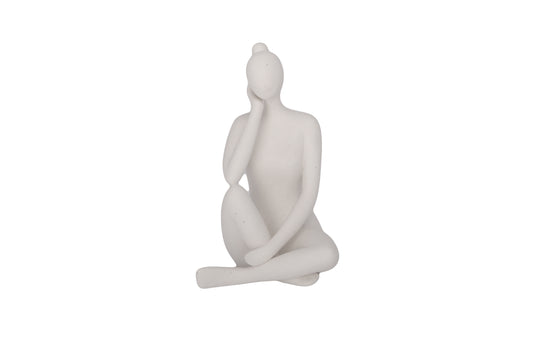 Ceramic Lady Figure White-8.00"H -68