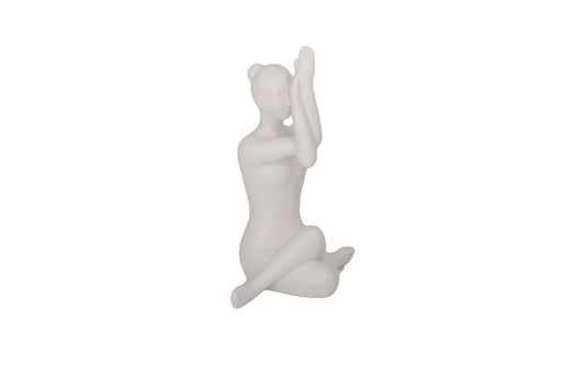 Ceramic Lady Figure White-7.75"H -66