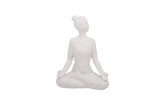 Ceramic Lady Figure White-7.75"H -67