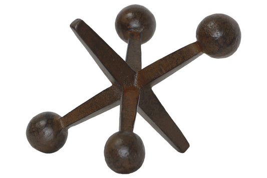 Metal Figurine Coated Rust Finish Dark Brown-6"H