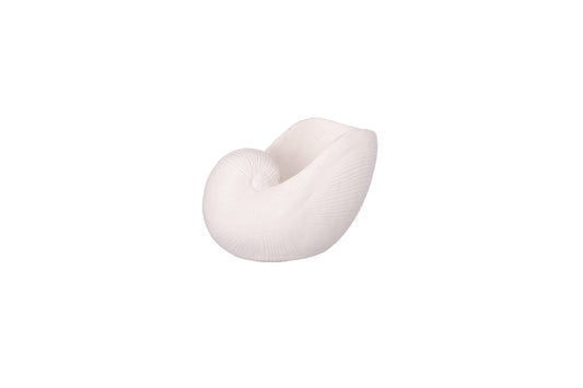 Polyresin Seashell Planter Matte White-8.00"H