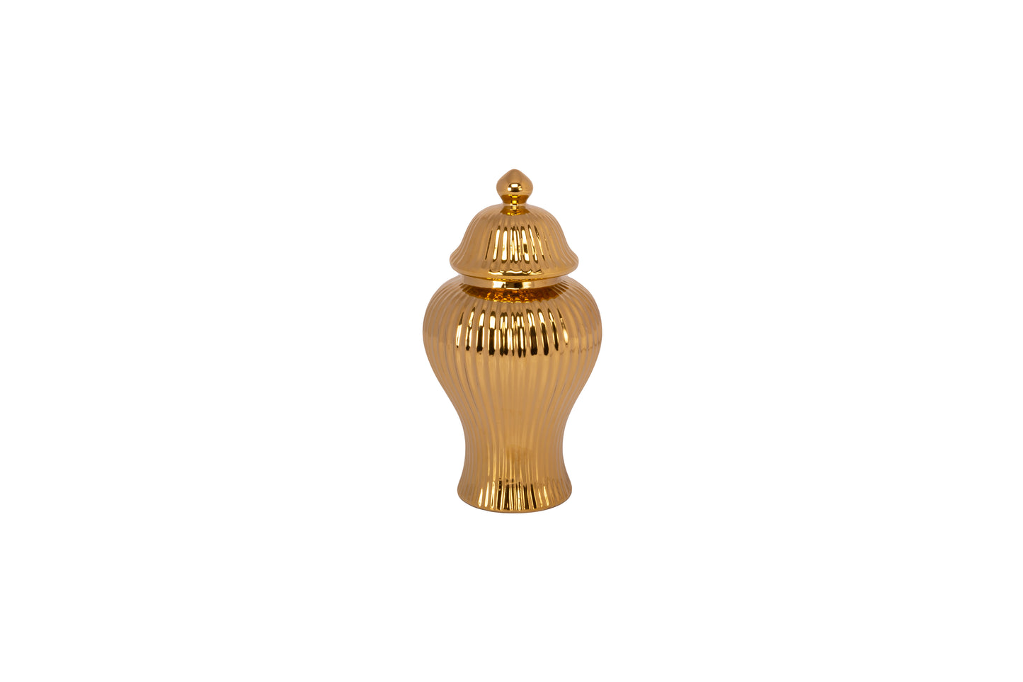 Ceramic Urn Vase Gold-16.25"H