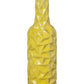 Ceramic Round Bottle Vase with Wrinkled Sides Gloss Finish