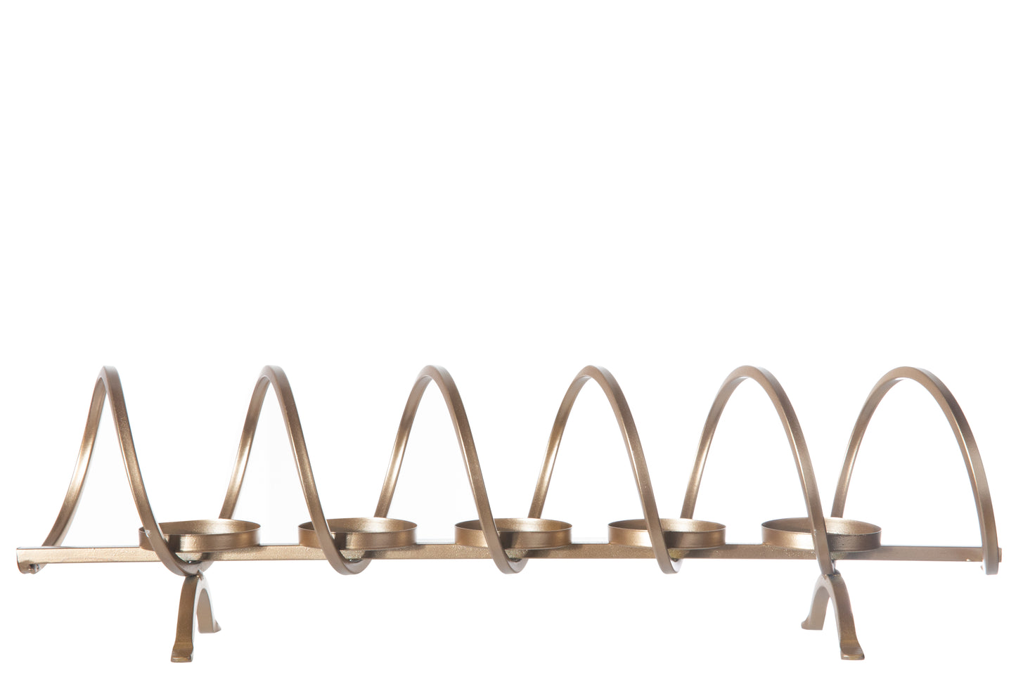Metal Clustered Candle Holders with Stand and Top Spiral Design