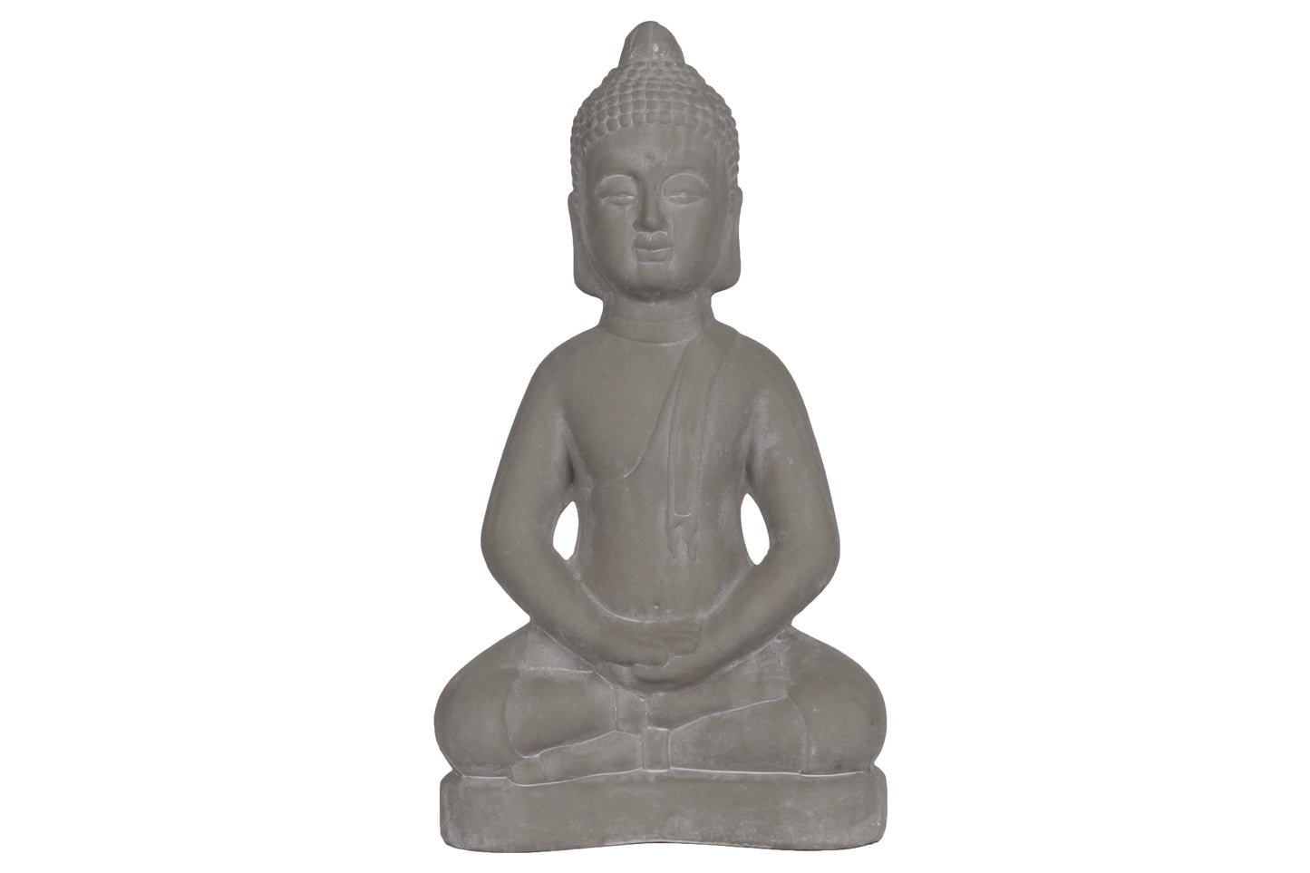 16" Terracotta Meditating Buddha Figurine