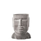 Cement Easter Island Head Pot Concrete Finish Gray-8.00"H