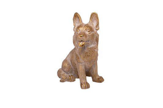 Fiberglass Dog Figurine Gold-16.25"H