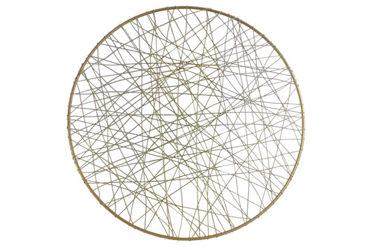 Metal Wall Art Metallic Finish Gold-31.75"H