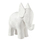 Ceramic Standing Elephant Figurine Matte Finish White-8.50"H