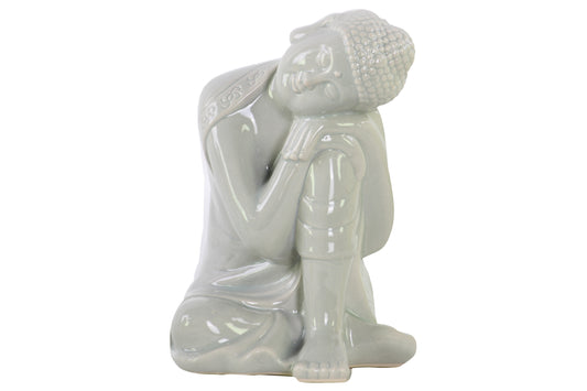 Ceramic Figurine Gloss Finish Gray 6.75"H