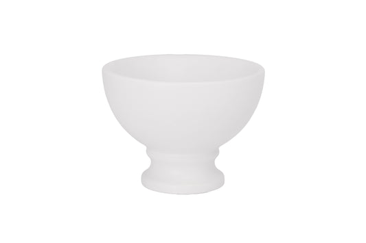 Dolomite Vase Matte White-6.00"H