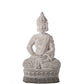 Cement Meditating Buddha Figurine Washed Concrete Finish Gray-18.00"H