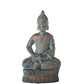 Cement Meditating Buddha Figurine Washed Concrete Finish Gray-18.00"H