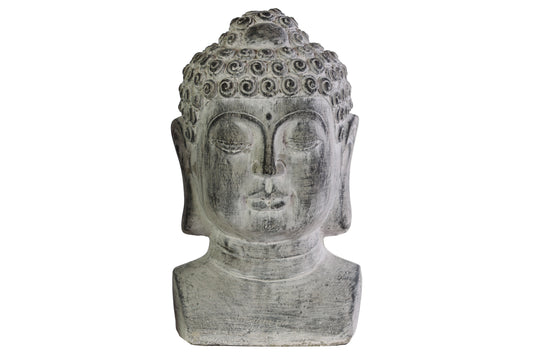 10" Cement Sitting Budhha Figurine in Abhaya Mudra Meditating Position