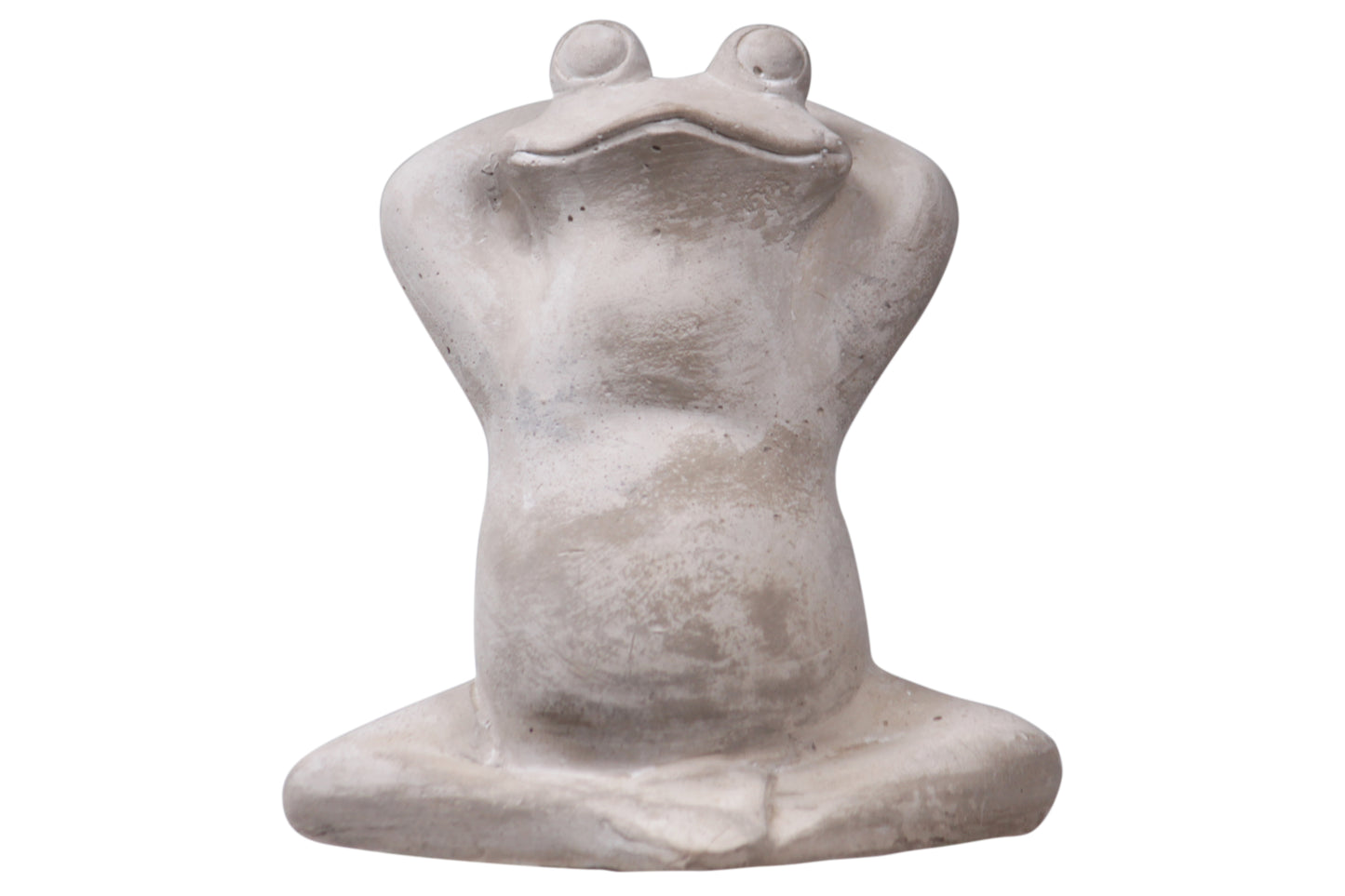 7" Cement Sitting Frog Statue