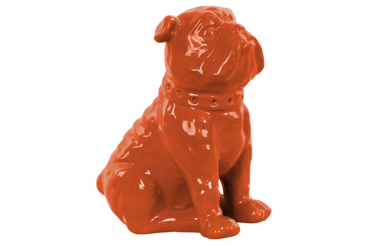 Ceramic Figurine Gloss Finish Red 8"H