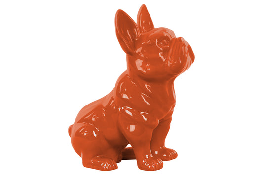 Ceramic Figurine Gloss Finish Orange 9"H