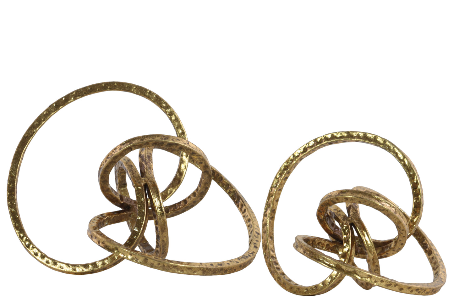 Metal Curl Abstract Sculpture, Set of 2