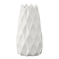 Ceramic Round Vase Matte Finish White-12.25"H