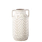 Ceramic Round Vase Gloss Finish White-14.50"H