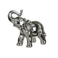 Ceramic Standing Elephant Figurine Chrome Finish Gold-8.25"H