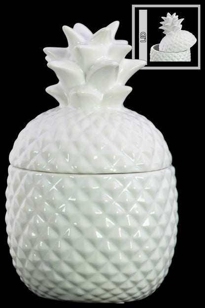 Ceramic Pineapple Canister Gloss Finish