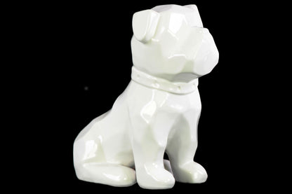 Ceramic Figurine Gloss Finish White-8"H