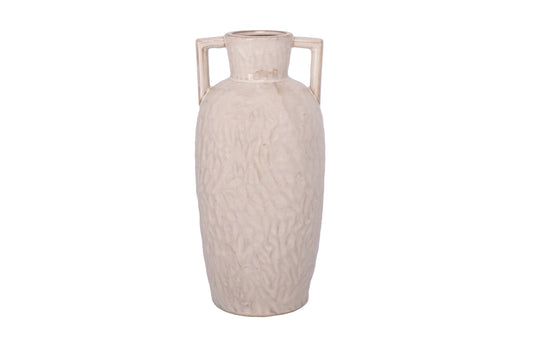 Ceramic Vase White-14.00"H