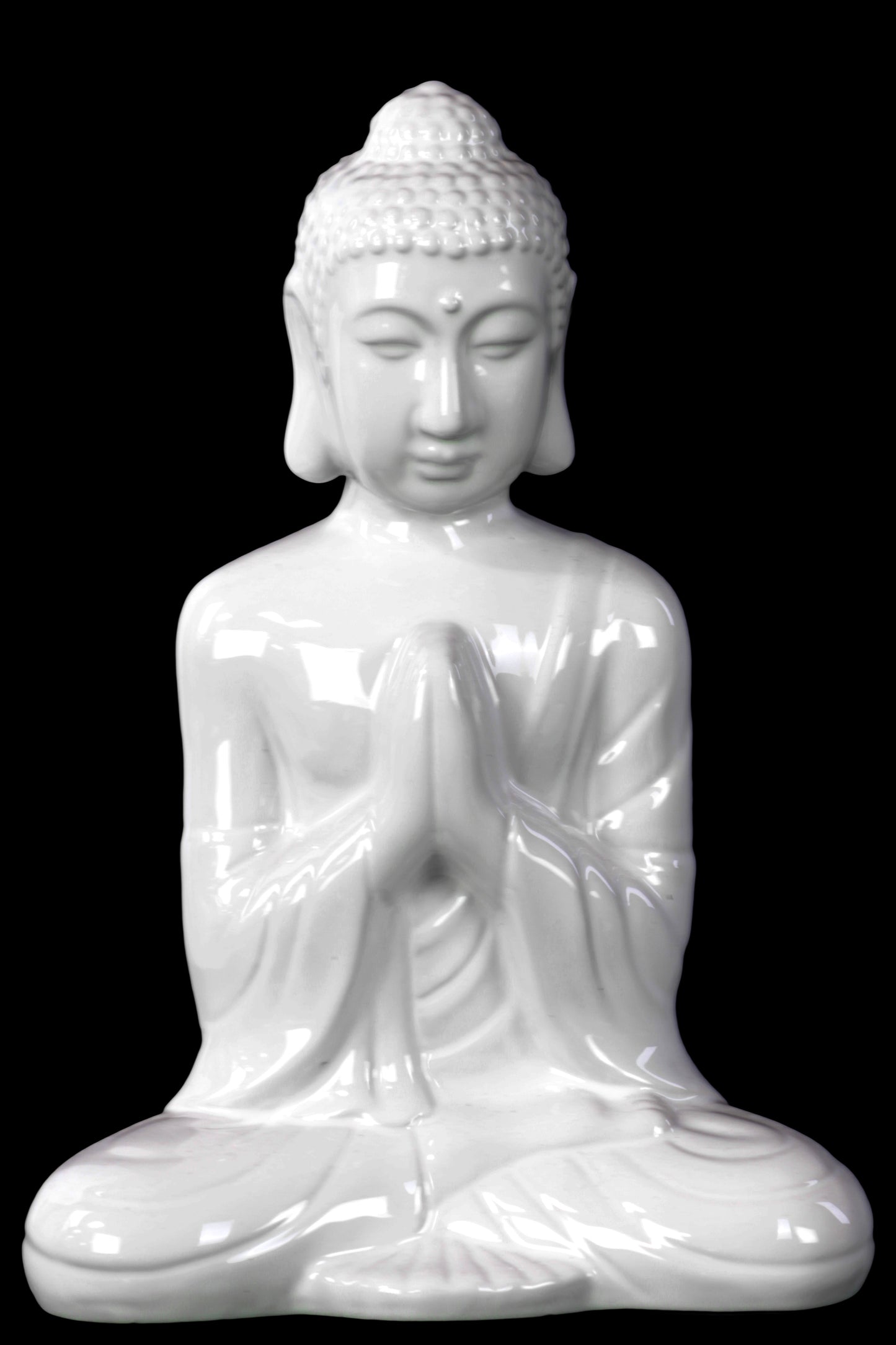 11" Ceramic Meditating Buddha Figurine