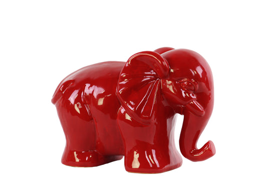 Ceramic Figurine Gloss Finish Red 4.5"H