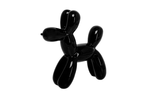 Ceramic Balloon Dog Black-12.00"H