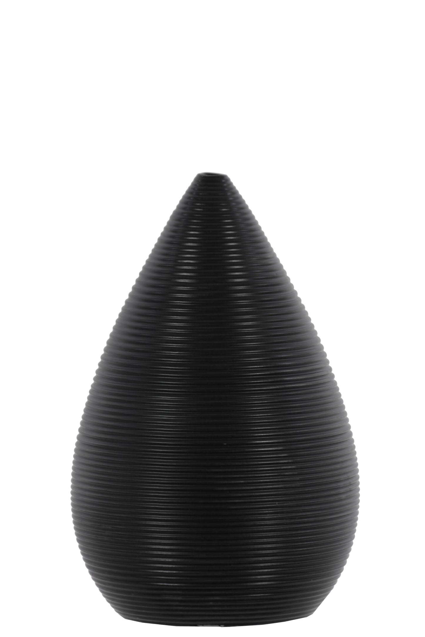 Ceramic Vase Coated Finish White-9"H