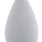 Ceramic Vase Coated Finish White-9"H