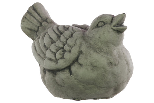 Cement Figurine Concrete Finish Gray-6.5"H