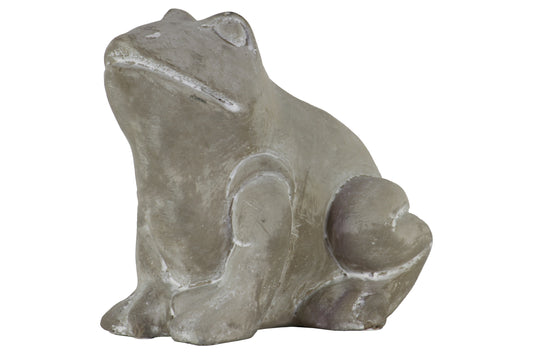 Cement Figurine Concrete Finish Gray-6"H