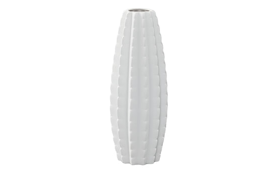 Ceramic Vase Matte Finish White-15.75"H