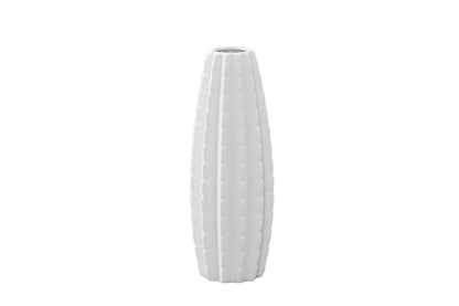 Ceramic Vase Matte Finish White-15.75"H