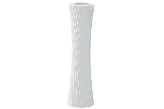 Ceramic Vase Matte Finish White-22.5"H